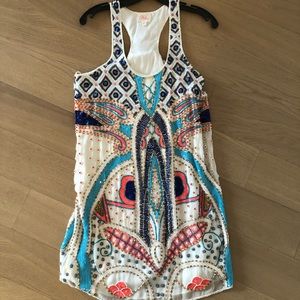 Beaded Parker halter dress